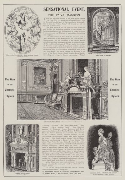 Publicité, le manoir Paiva - Feuillet